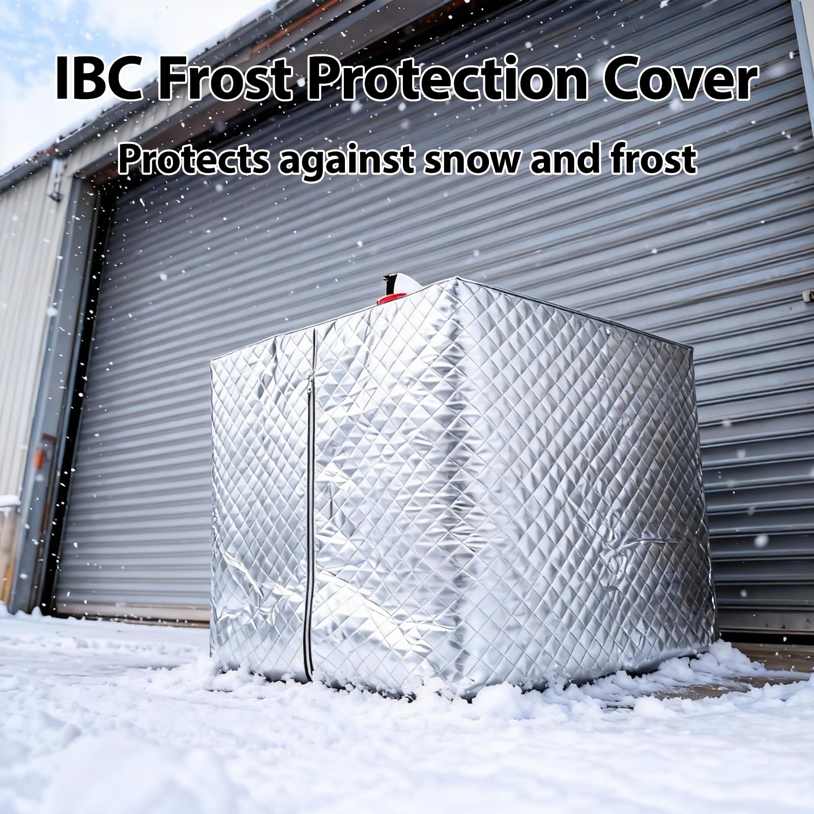 Housse thermique pour réservoir IBC 1000 l - Bâche résistante au gel avec isolation thermique - Housse de protection imperméable pour réservoir d'eau de pluie - Protection UV contre la formation