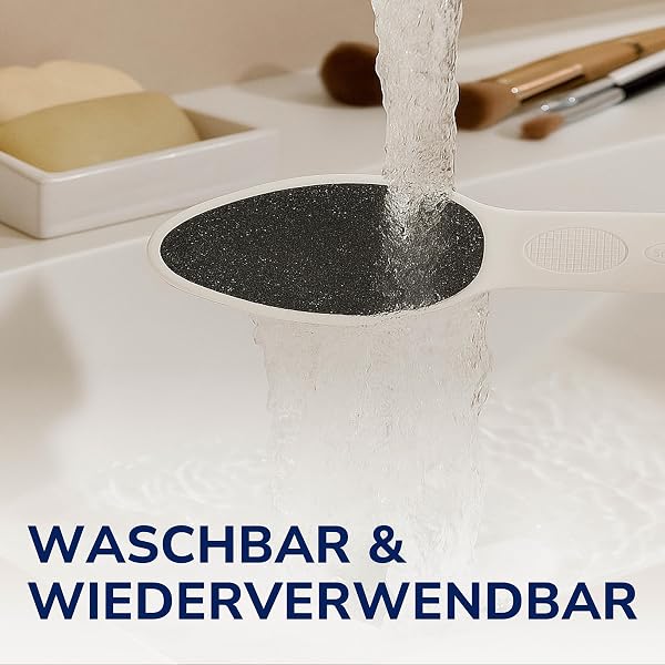 Scholl ExpertCare Hornhautentferner für Füße - entfernt sanft Hornhaut und raue Haut, mit grober und feiner Reibefläche, effektive Fußpflege für sofort weiche Füße, waschbar und wiederverwendbar - 5