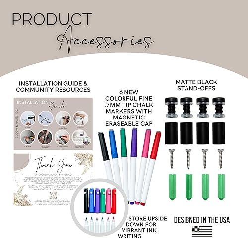 Miniatura 2 de Calendario acrílico prémium para pared (16.75 x 13.25 x 1/4 pulgadas), calendario de pared familiar acrílico, calendario transparente para pared,