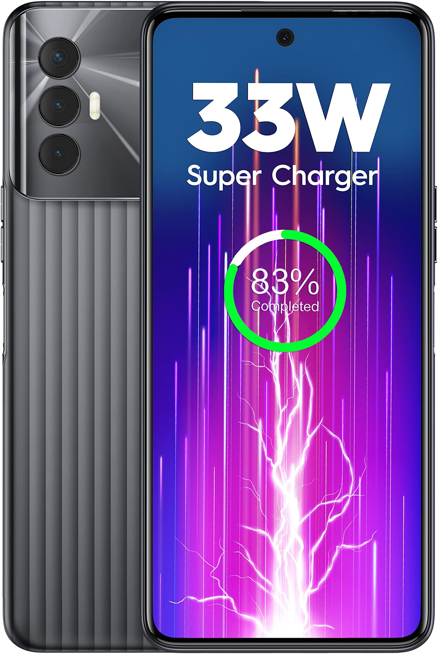 Tecno Spark 8 Pro (Interstellar Black,7GB Expandable RAM, 64GB Storage) 33W Fast Charger | Helio G85 Gaming Processor | 6.8" FHD+Dot-in Display | 48MP Triple Camera