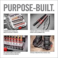 Vista 8 de Real Avid Punch Set, Gunsmithing Tool Kit with Roll Pin Punch Set, Flat Tip Metal Punch Set, Brass Punch Set and Gunsmithing Tools: Pin Starter Tool