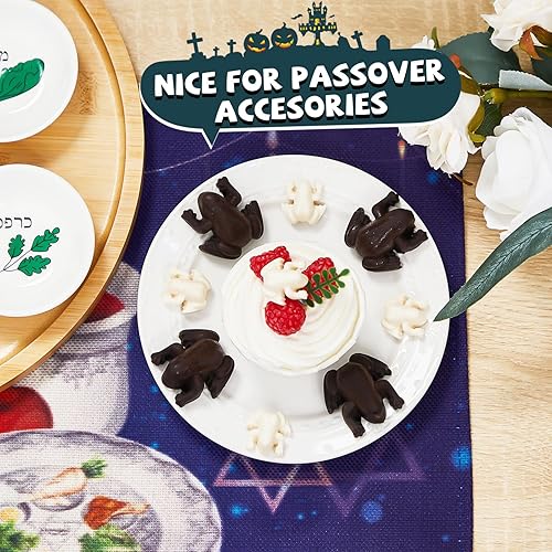 Miniatura 7 de Tessco Molde de silicona para rana de chocolate, molde en forma de rana de caramelo, bandeja de hielo de gelatina de Pascua, divertida 10 plagas con