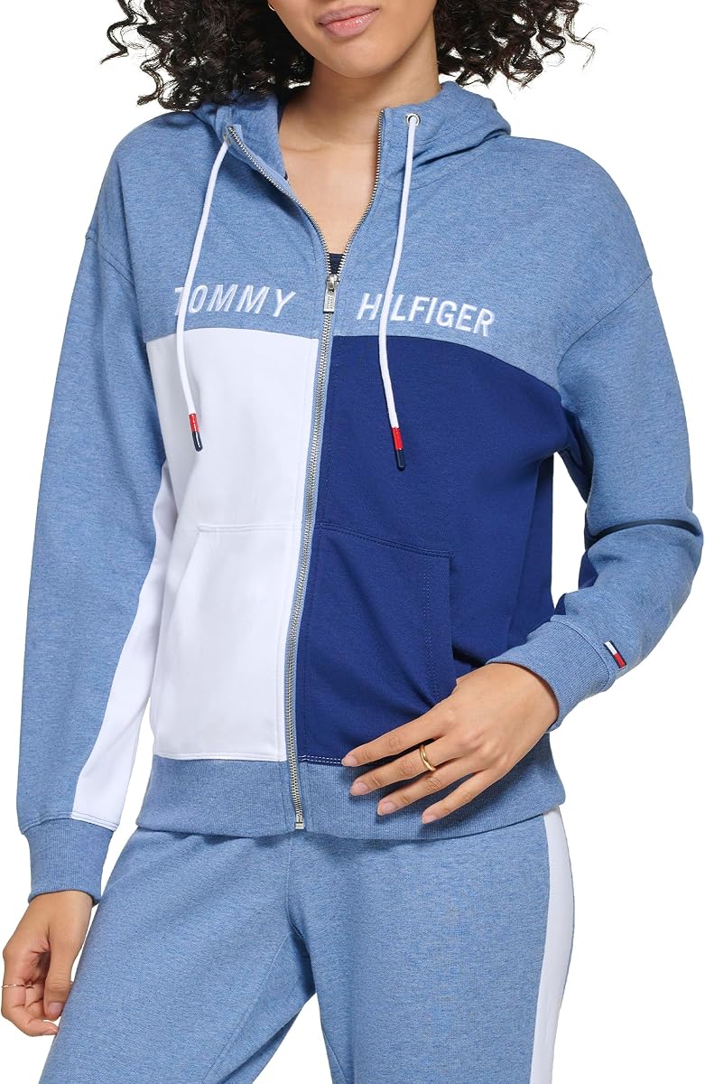 Tommy Hilfiger Women's Color Block Side Stripe Tapered Jogger Sweatpants