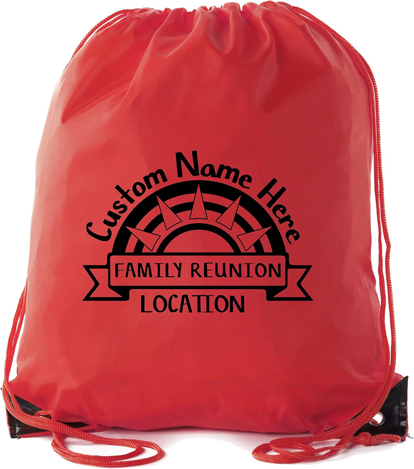 Sunset with name and Date white print-Family Reunion Party Favor Bags