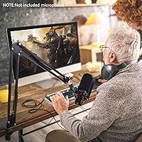 Vista 6 de HyperX ProCast - Brazo de brazo de micrófono compatible con HyperX ProCast, soporte de brazo de micrófono con cubierta de micrófono, mejora