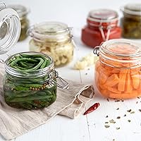 Vista 5 de Galashield Tarros de vidrio con tapas herméticas, frascos de almacenamiento de alimentos, recipientes a prueba de fugas con sello de preservación