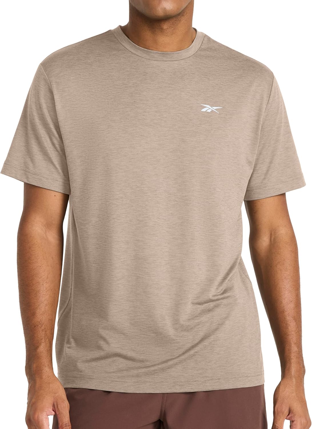 Reebok Mens Strike Short Sleeve Crewneck T-Shirt, Standard Fit, Lightweight Stretch Poly Jersey Fabric