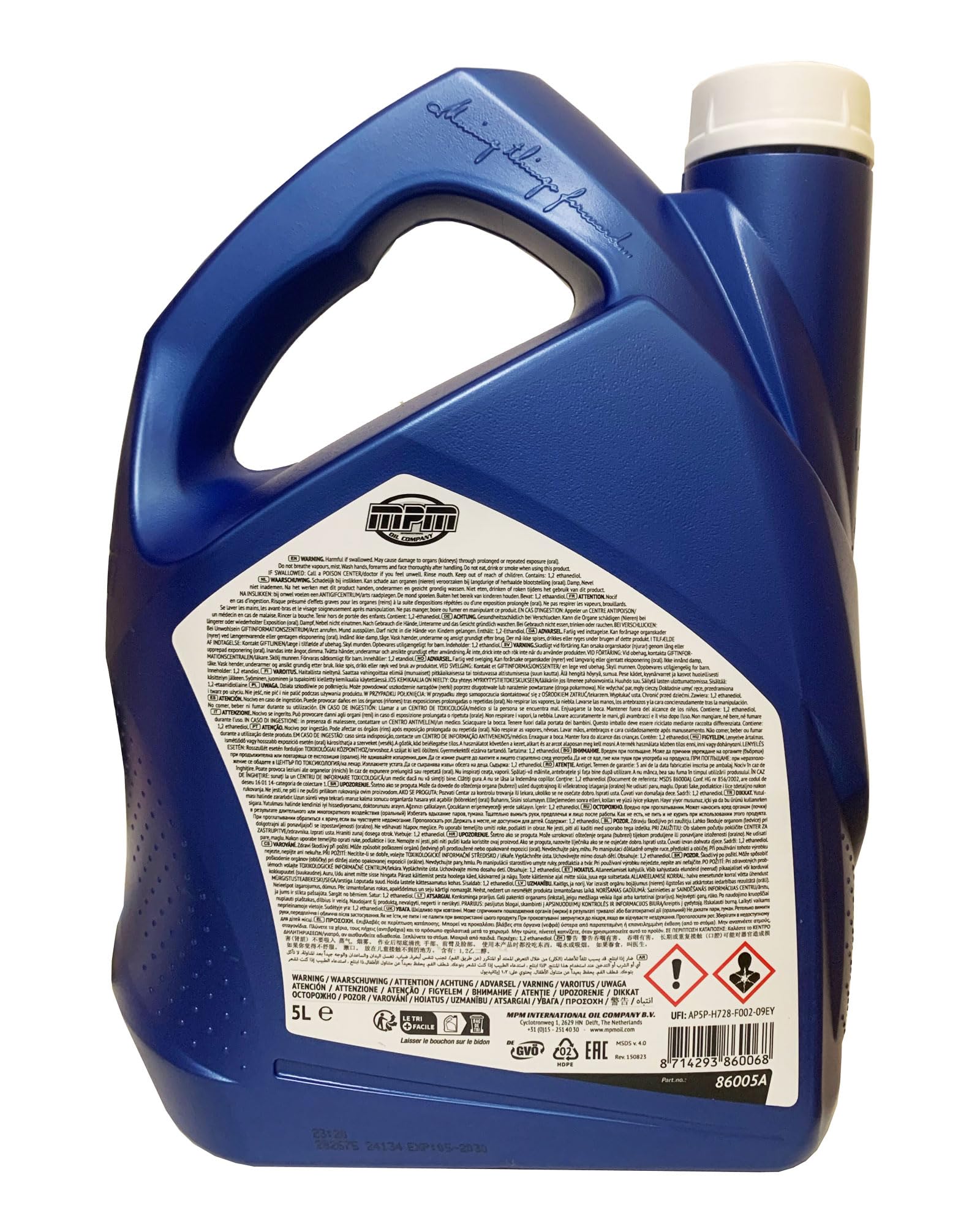 2x MPM 5 Liter Kühlerfrostschutz Konzentrat 86005A Premium Longlife Anti-Freeze Rosa G12+ Kühlflüssigkeit Frostschutz Radiator, Frostschutz bis -40°C