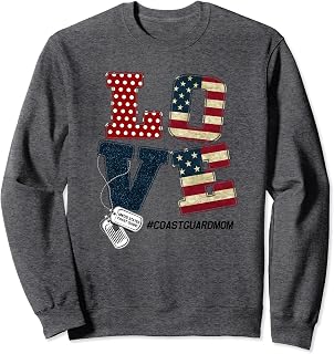 Love Coast Guard Mom Proud Coast Guard Graduation Mom Gift Sweatshirt