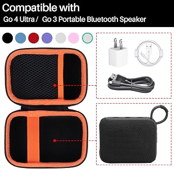 Lebakort Hard Case Compatible with JBL GO 5 GO 4 Portable Speaker