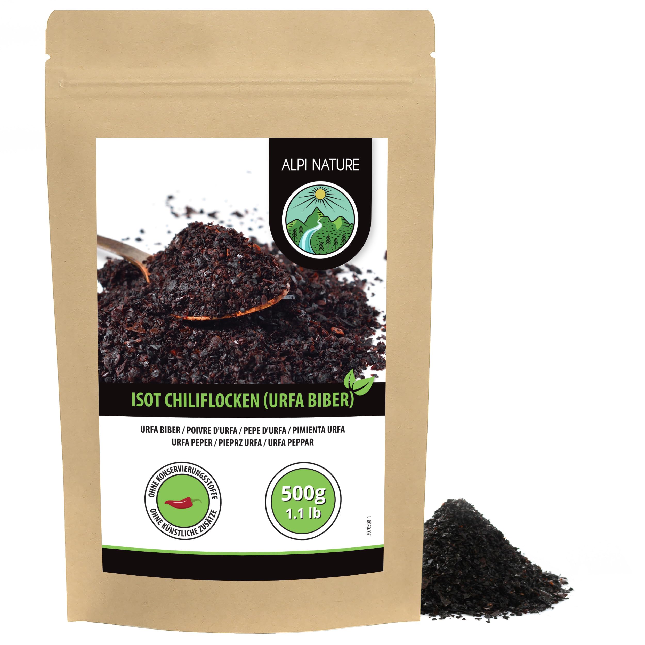 Alpi Nature Płatki Chili Urfa 500g, Tureckie Płatki Papryki, Isot Biber, Urfa Biber