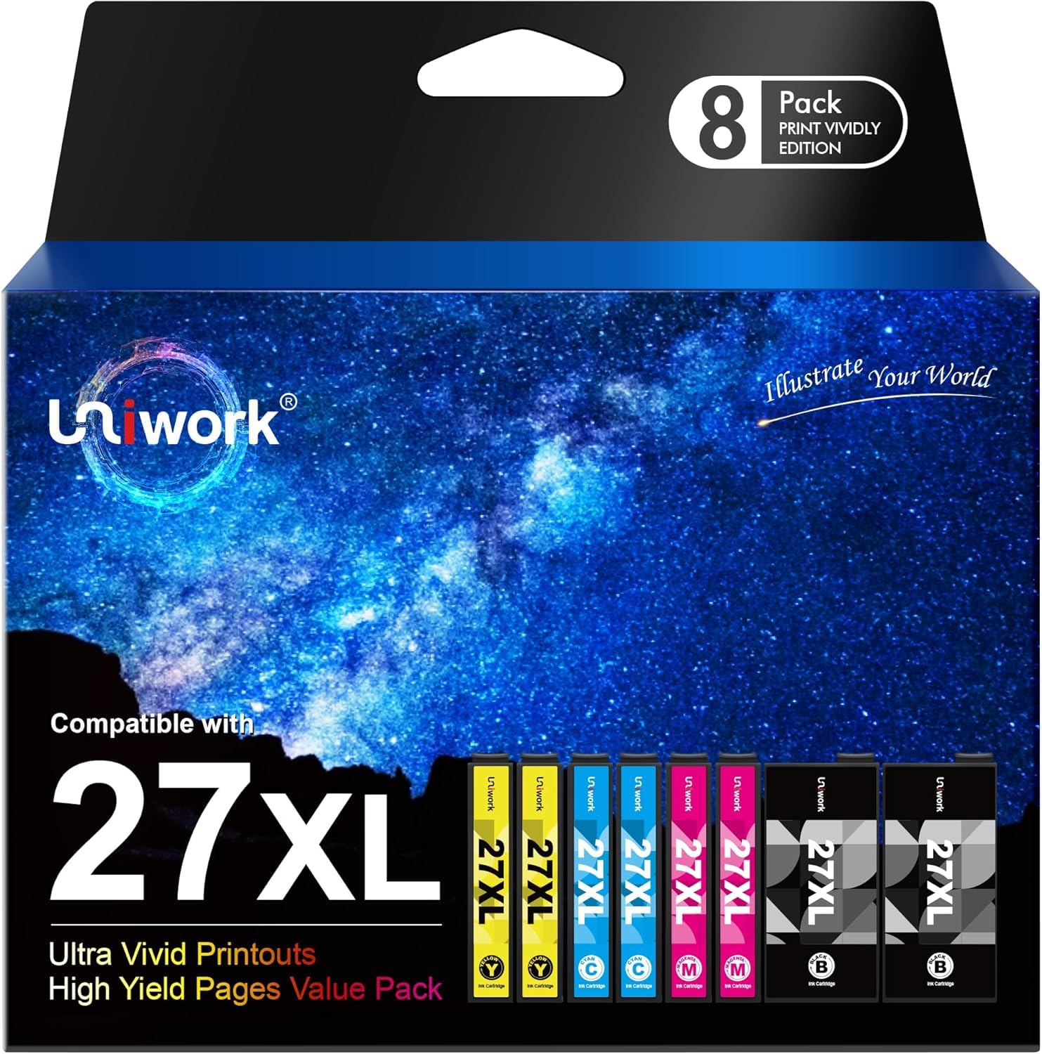Uniwork LC223 XL Druckerpatronen Kompatibel für Brother LC223 XL Patronen für Brother MFC J5320DW J4420DW J4620DW J480DW J5620DW J5720DW J680DW J4625DW J880DW J5625DW DCP J4120DW J562DW (10er-Pack)
