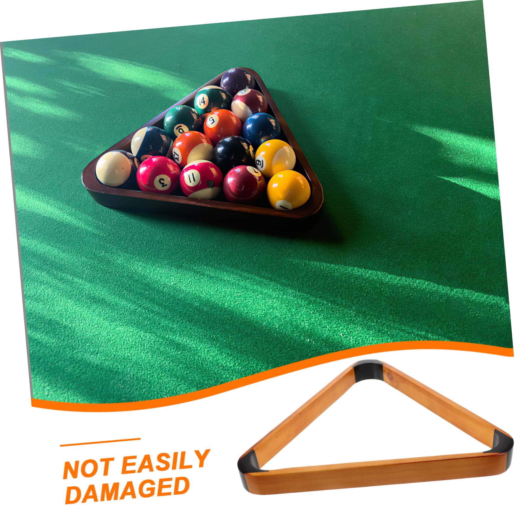 GAROZATION Sturdy Billiard Frame Mini Billiards Rack Triangle Pool Table Balls Holder