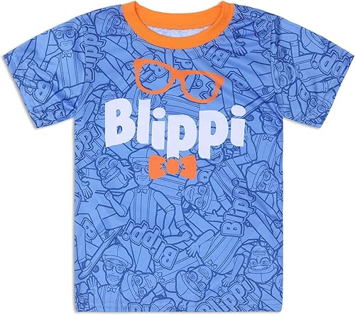 Blippi Camiseta de manga corta para niños y niños pequeños