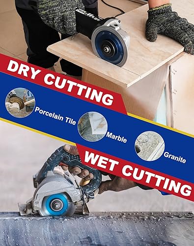 Miniatura 4 de Hoja de corte de porcelana de hoja de azulejos de diamante súper fina de 5 "para cortar azulejos de porcelana de cerámica de mármol de granito