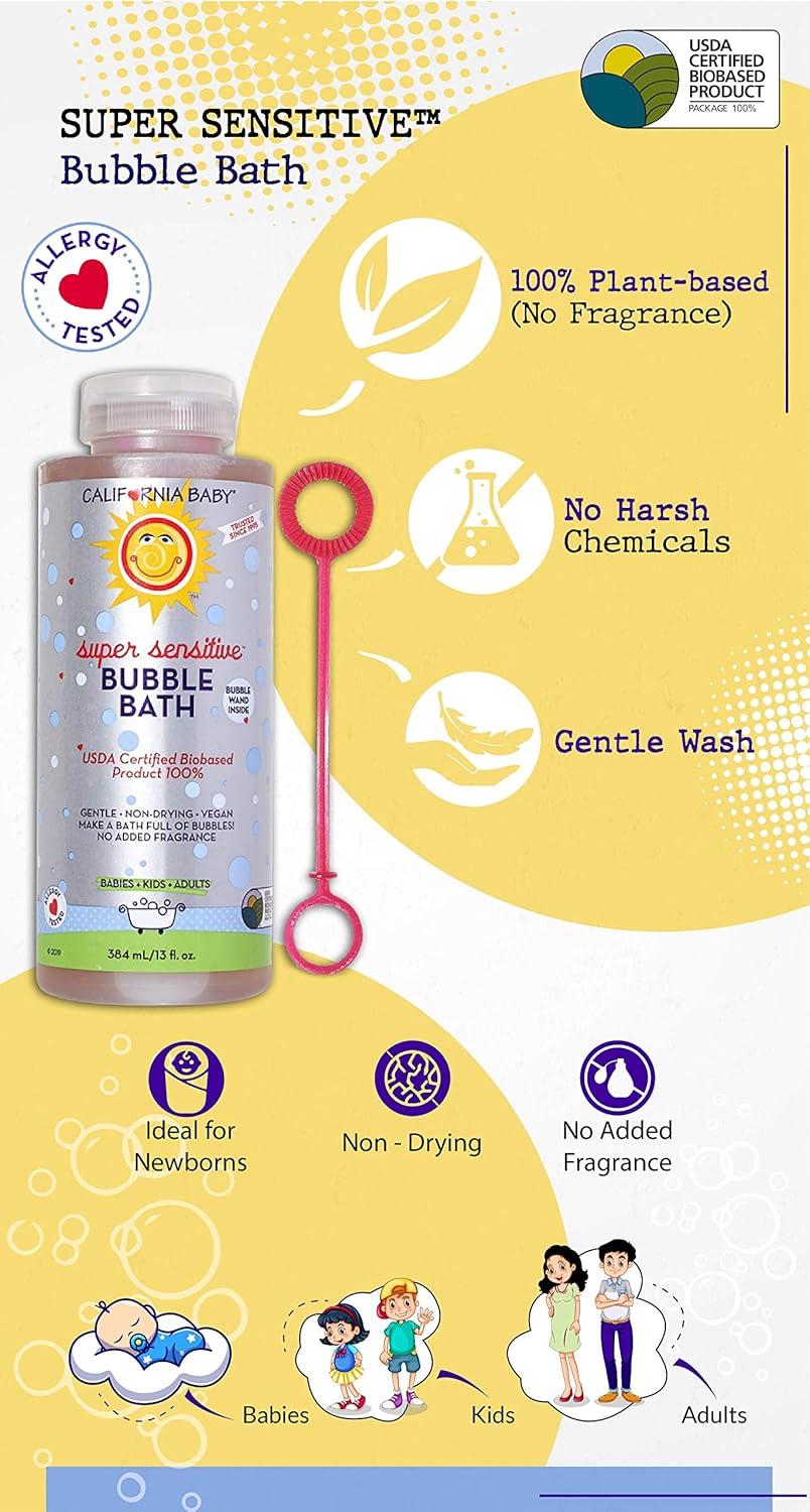 California Baby Super Sensitive Bubble Bath - 13oz : Baby
