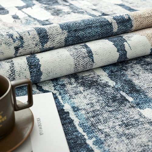 Vista 23 de jinchan Alfombra de pasillo de 2 x 6 pulgadas, lavable, moderna, abstracta, gris, con estampado múltiple, alfombra para interiores, contemporánea