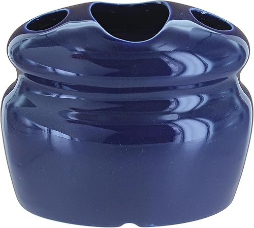 Miniatura 1 de Portacepillos de dientes de cobalto de cerámica polaca rosa azul