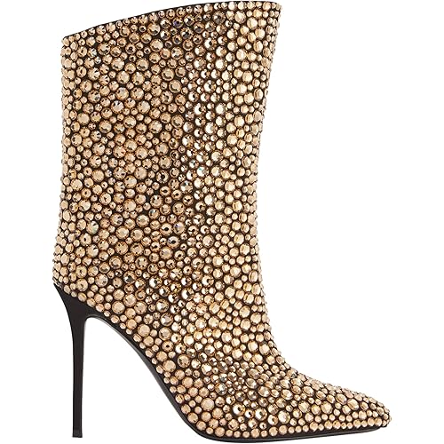 Giuseppe Zanotti, Meriisa Sparkle Boots Fabric, 8, Beige