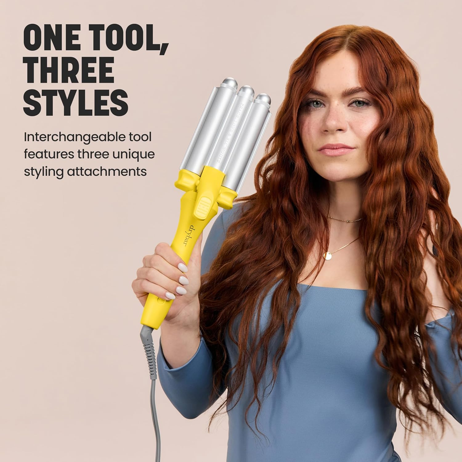 Drybar The Mixologist Interchangeable Styling Iron – One Tool, Three Styles – Reduces Frizz, Adds Shine – Curling Iron – Hair Curling Wand - Image 9