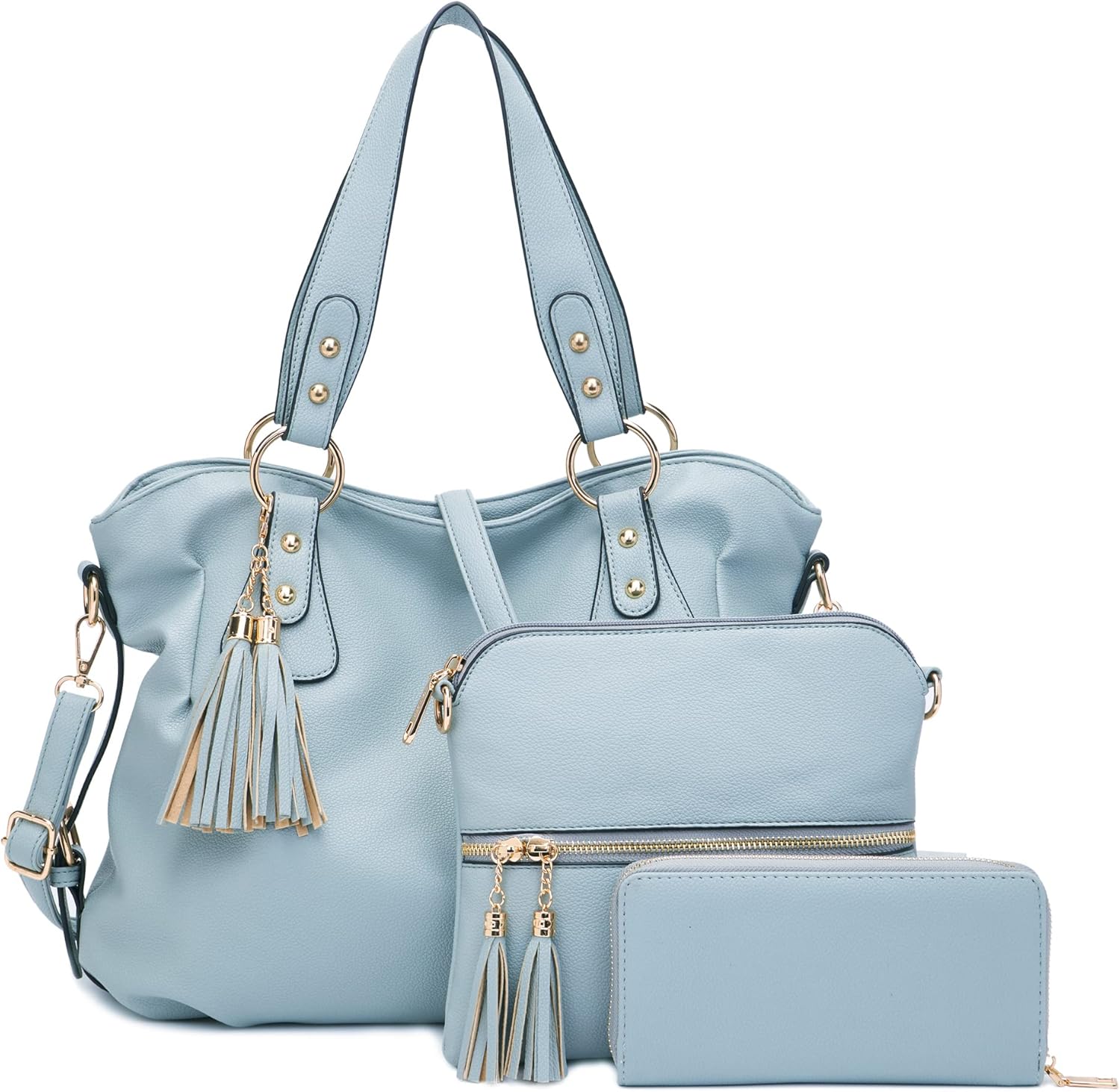 Miniatura 7 de Juego de carteras y carteras para mujer, bolso grande con cartera, 3 unidades