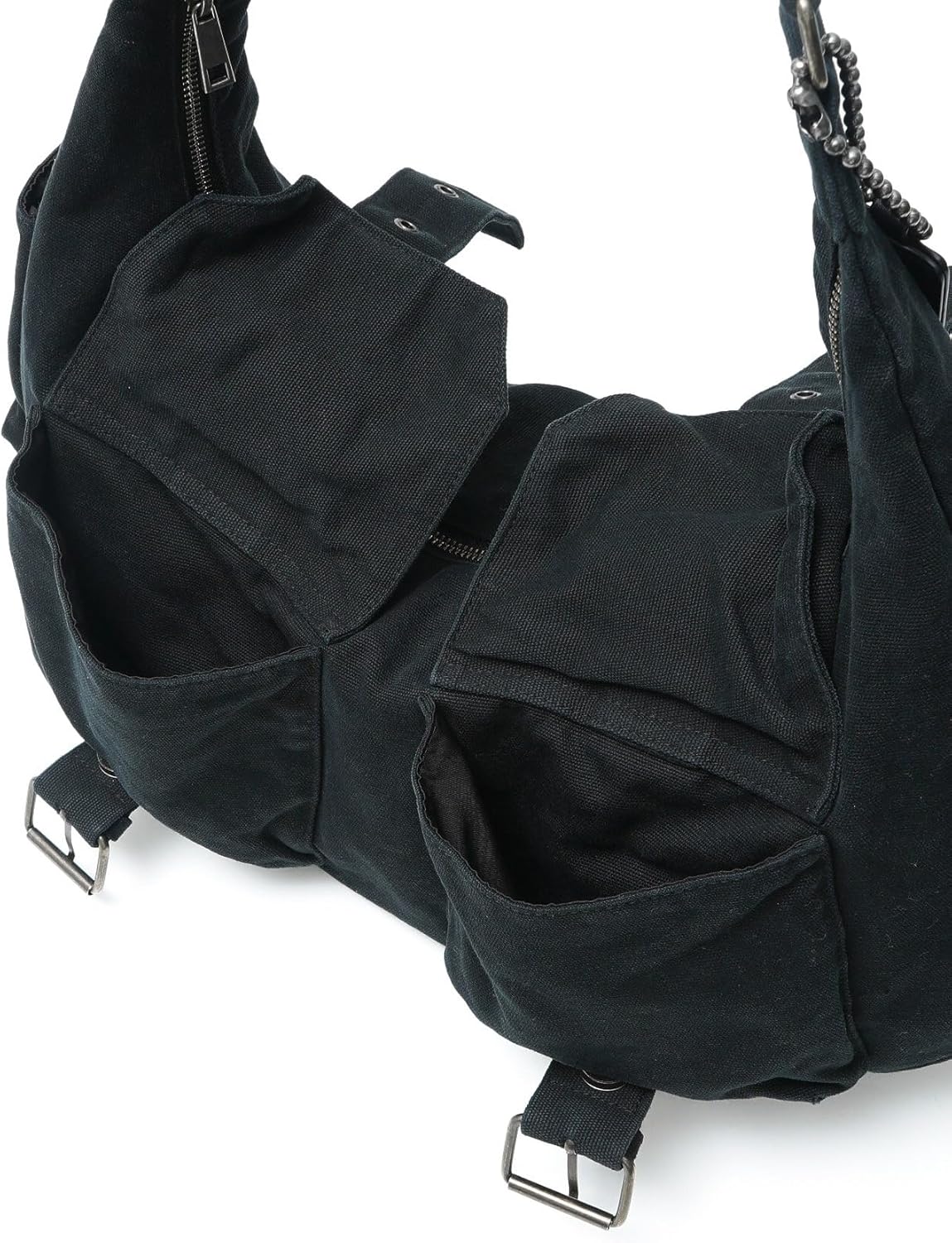 faux leather multi pocket shoulder bag / フェイクレザーマルチ