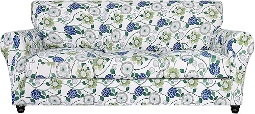 Miniatura 14 de SearchI Funda Elástica para Sofá con Estampado Fundas para Sofá, Patrón Floral Funda para Sillón de 2 Piezas con Funda de Cojín de Silla Separada,