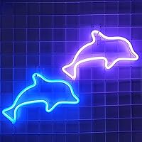 Vista 15 de JYWJ Dolphin Neon Sign,USB or 3-AA Battery Powered Neon Light,LED Table Decoration,Bedroom Wall Decoration,Birthday Gift,Wedding Supplies Business