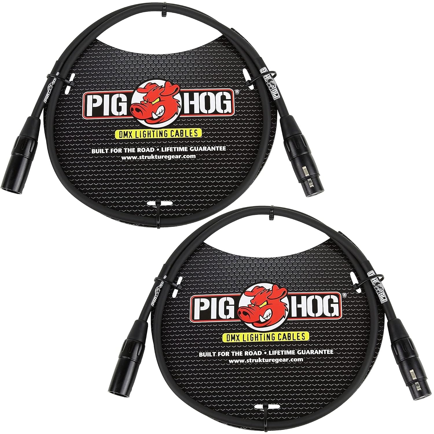 Pig Hog PHDMX25 3-Pin DMX Lighting Cables - 2 Pack (25 Feet)