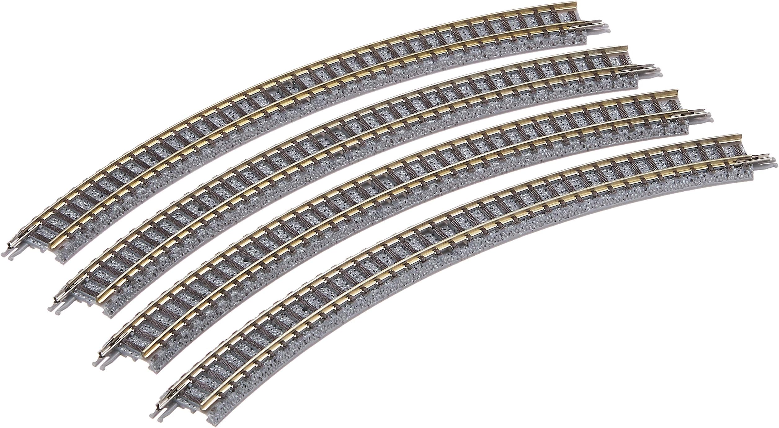 TomyTEC 018551 – 4 Curved Tracks in Gravel Bettung, 45 Degree