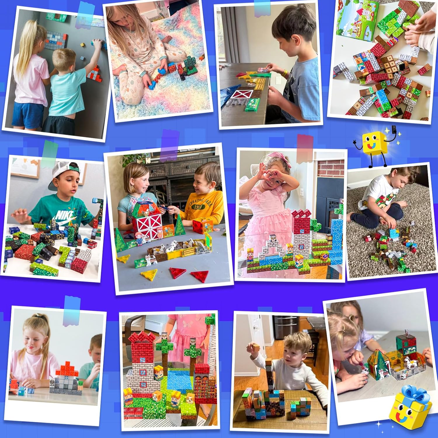150 PCS Magnetic Blocks Toys, Build Mine Magnet World Set, Magnetic Tiles Building for Boys & Girls Age 4-8 5-7, STEM Montessori Sensory Toys for Toddlers Kids Gifts