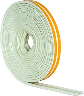 STORMGUARD White 05SR034005MW 5m EPDM 'P' Profile Self-Adeshive Rubber Draught Excluder, L-5Metres W-9mm H-5mm