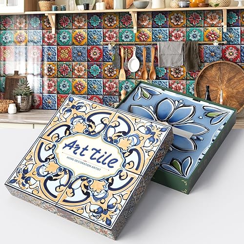 Miniatura 2 de 24 calcomanías de azulejos de espuma, decoración de pared, baño, cocina, backsplsh adhesivo de pared para despegar y pegar, calcomanías decorativas