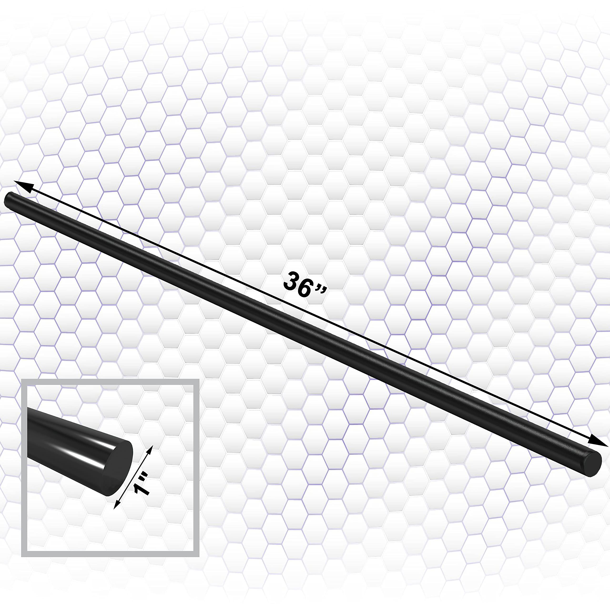White UHMW-PE Rod Stock 1 ft. L, 3