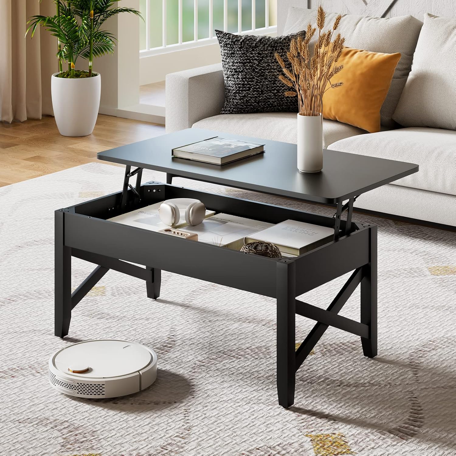Bidiso Lift Top Coffee Table, TenMinute Assembly Center