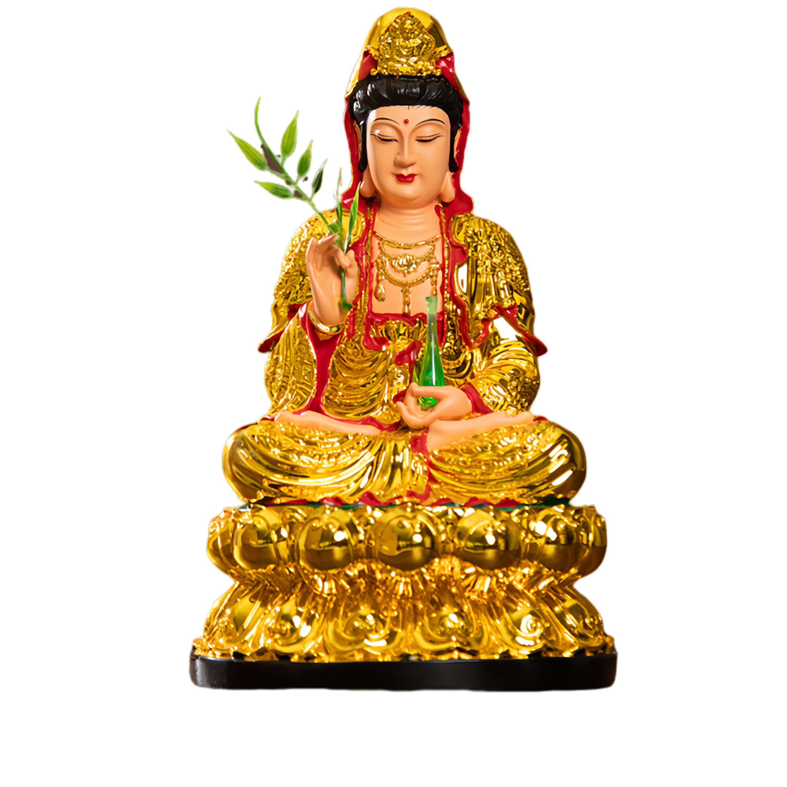 CHUOZI Quan Yin Statues,Guan Statue,Kwan,Kuan,Home Decor,Chinese Feng Shui Gifts. (Colorful, 12 inch)