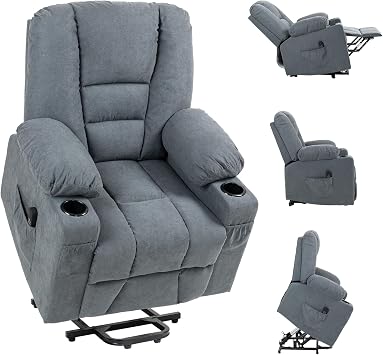 HOMCOM Oversized Riser and Recliner Chair for the Elderly