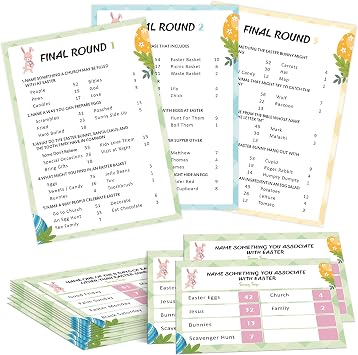 Easter Party Game, Easter Friendly Feud, Family Game Night, Family Group Games, Easter Trivia Game, The Holiday Party Game of Guessing Top Answers - FN01