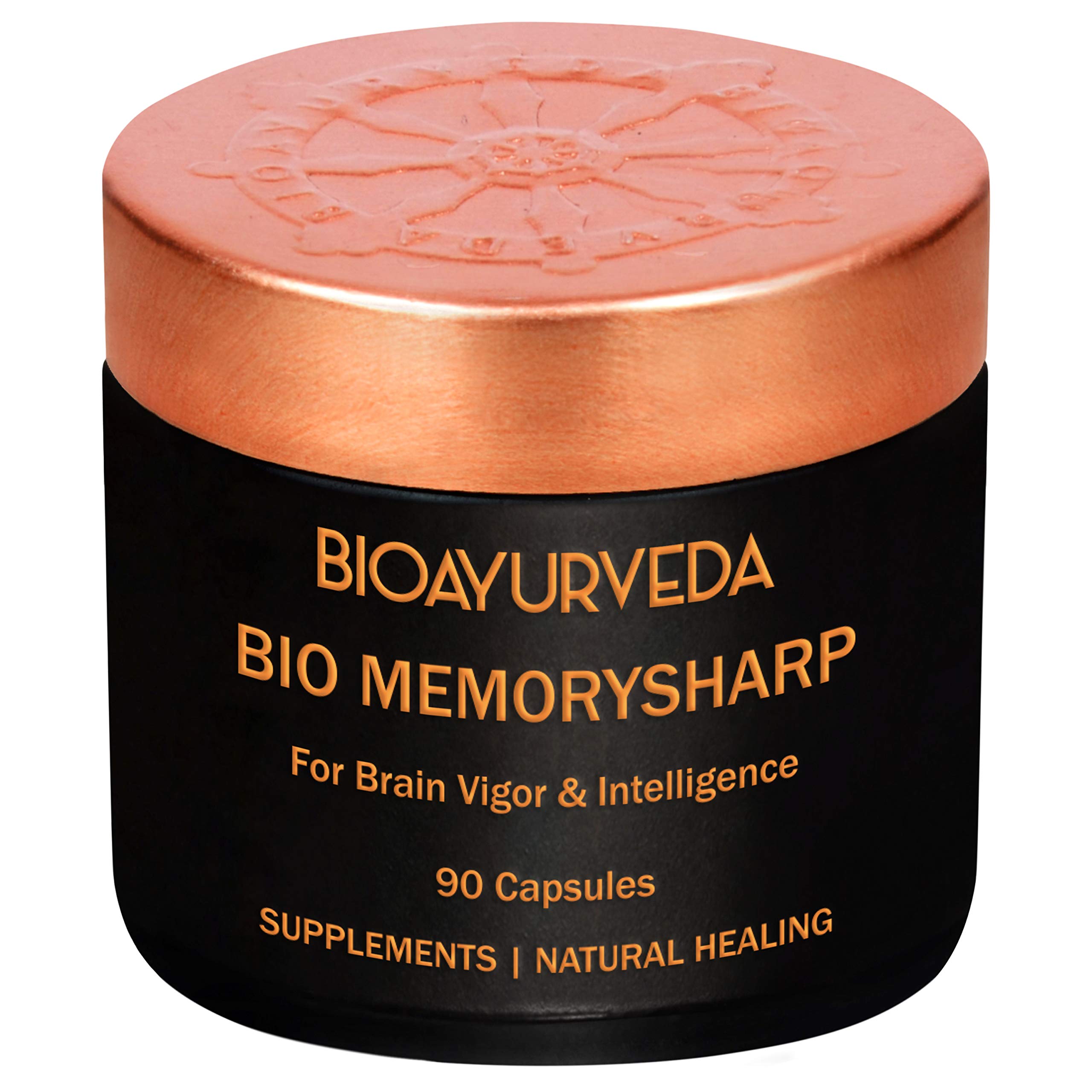 BIOAYURVEDA Bio Memorysharp for Supports Mental Clarity, Focus and Memory Veg Capsule to Men and Women (90)