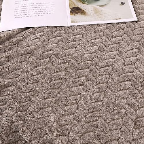 Miniatura 5 de Milano Luxury Collections Manta de franela de forro polar, reversible y decorativa de doble cara, manta gruesa de lujo suave y cómoda, tamaño