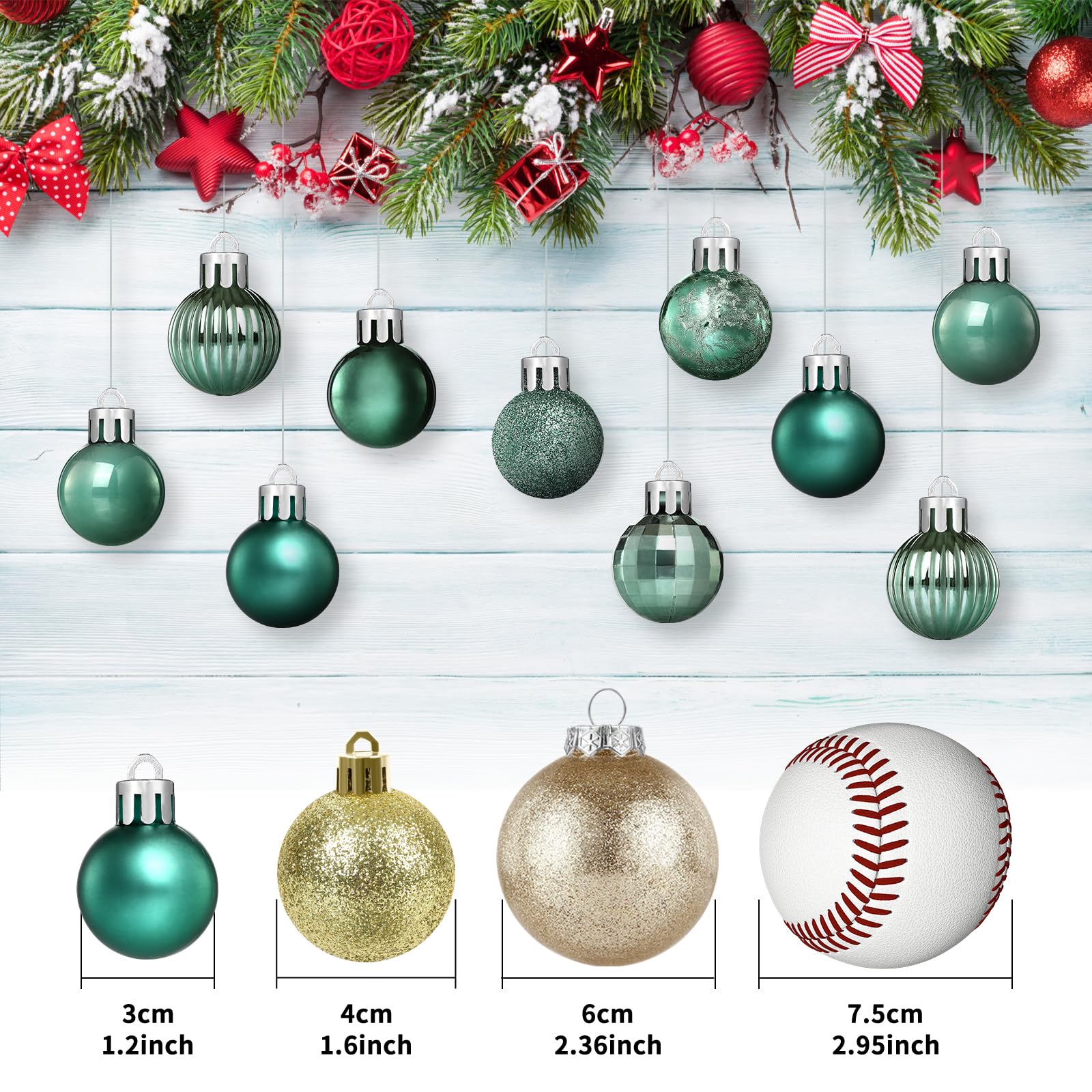 Amazon.co.jp: LIHAO クリスマス オーナメント ボール 30個セット 3cm