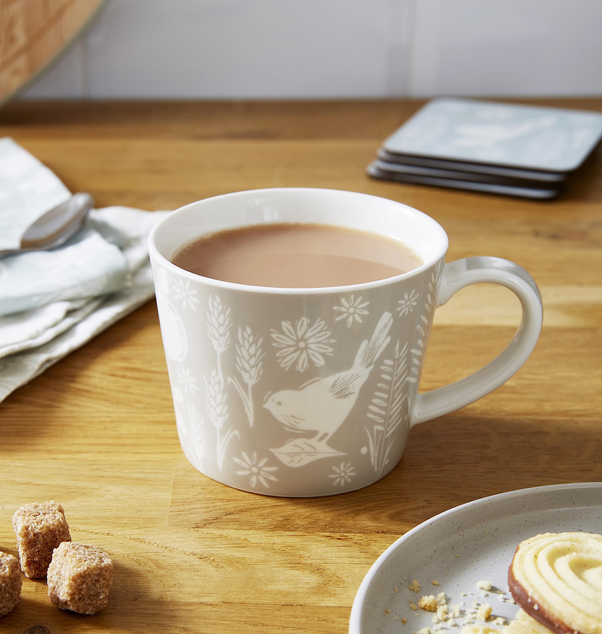 Cooksmart British Designed Conical Coffee Mug, Homestead-beige, Medium - Image 3