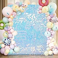 Vista 52 de 36 Panels Giltter Wall Backdrop Pink Shimmer Wall Backdrop for Party Wedding Birthday Engagement Bachelorette Parties Anniversary Decoration