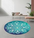 Pilates Mat Round Oversize Yoga Mat Suede Rubber Non-Slip Dia 140cm Mat d'exercice de méditation Mat de tapis d'entraînement pour la maison en plein air
