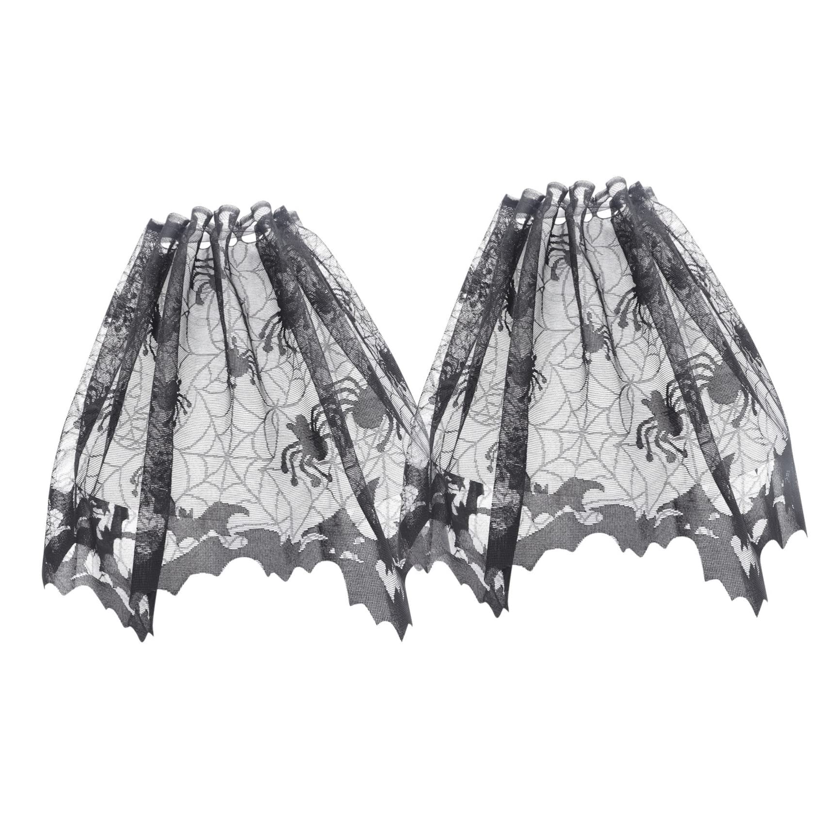 KONTONTY 2pcs Halloween Lampshade Cover Black Design for Home Decor Festive Halloween Ornaments to Your Party Atmosphere for Table Floor Lamps