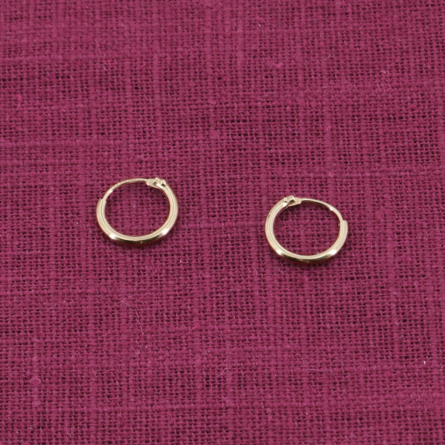 trendor Damen-Ohrringe Gold 333 / 8K Creolen Breite 1,3 mm Ø 11 mm 15169