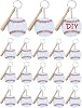 Taiyin 18 Set Large Size Baseball Softball Acrylic Keychain Bulk for Sublimation Vinyl Sticker DIY Softball Bag TagWhite,Baseball