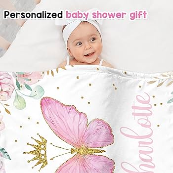 Amazon.com: J&SBGFT Personalized Baby Girl Blanket