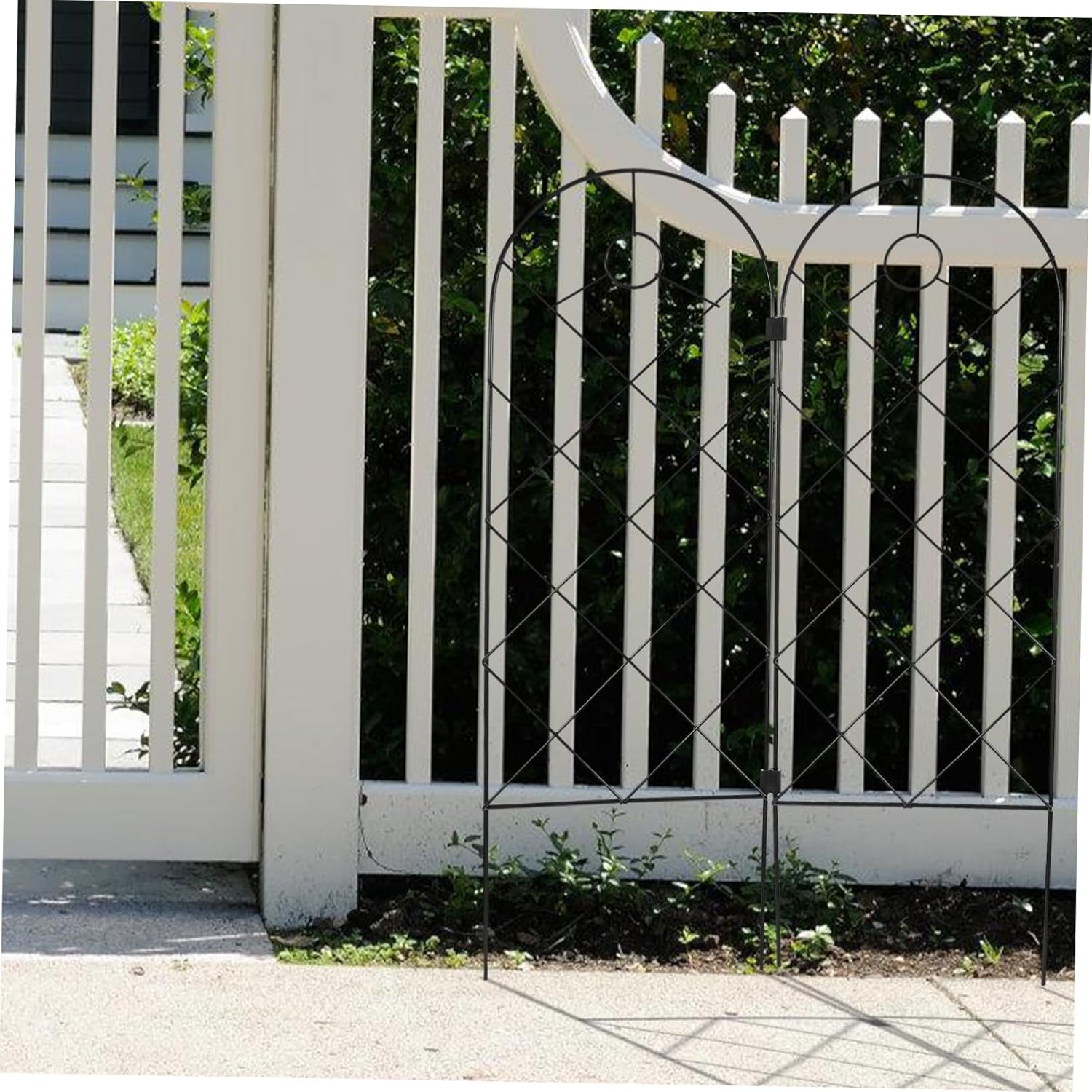 2pcs Iron Plant Climbing Trellis Support Rack Foldable Garden Trellis for Potted Plants Durable Vine Support Frame for Use