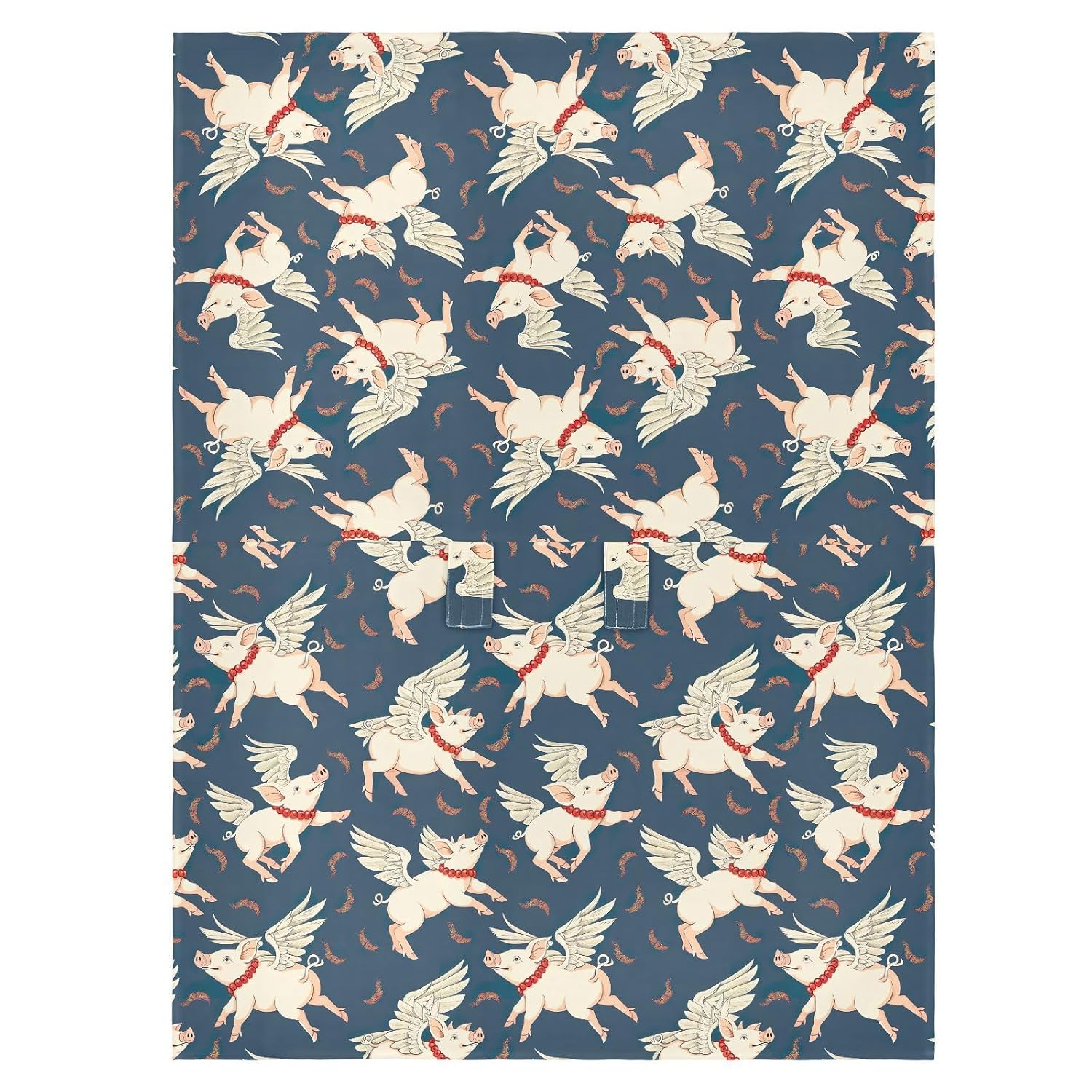 Cute Pig Blue Baby Car Seat Cover, Light Multi-Use Cover